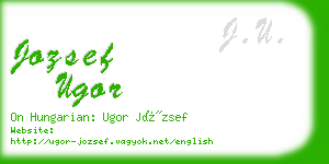 jozsef ugor business card